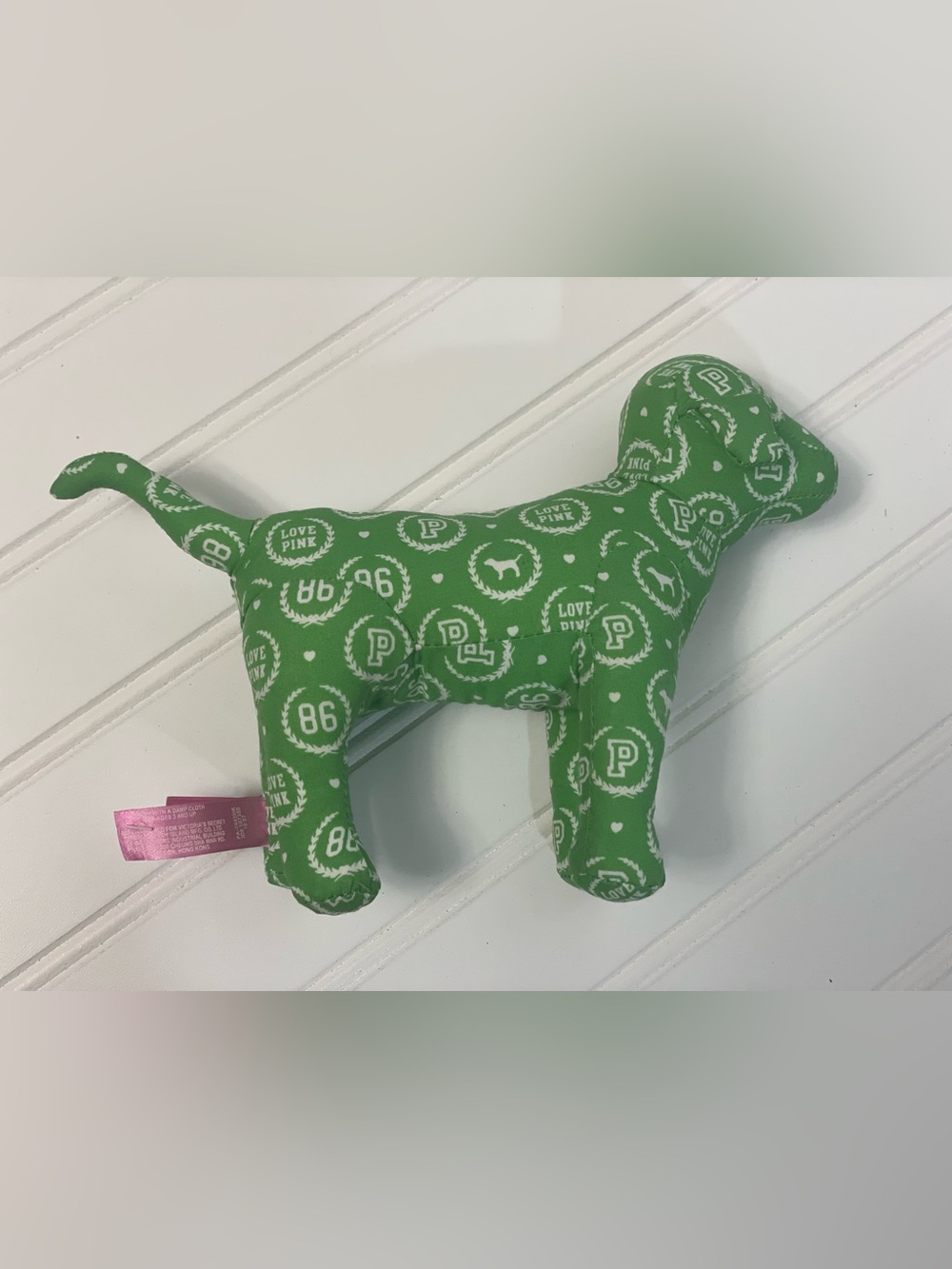 PINK by Victoria's Secret Green Logo Dog Plush Mini